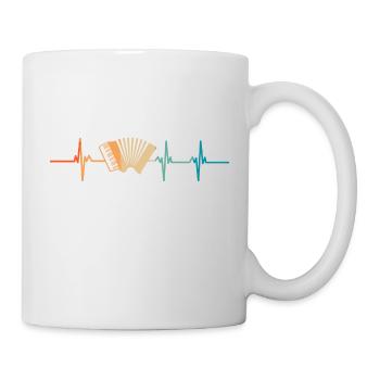 Battement de cœur accordéon - Mug blanc - blanc - Droite