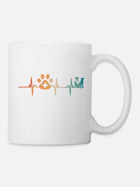 Battement de cœur vétérinaire - Mug blanc - blanc