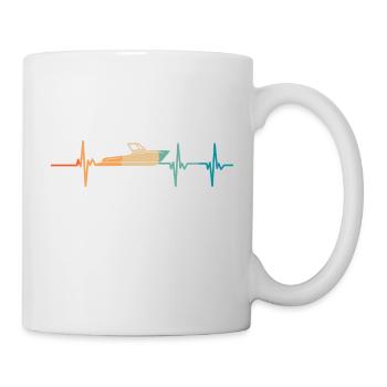 Heartbeat boat - Mug - white - Right