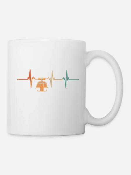 Heartbeat Gondelbahn - Tasse - Weiß