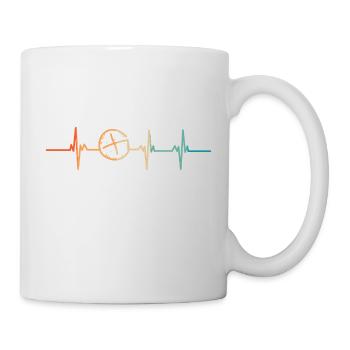 Battement de cœur geocaching - Mug blanc - blanc - Droite