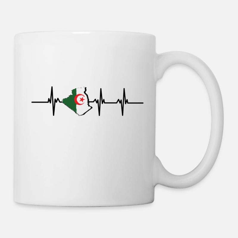 Battement de cœur Algérie - Mug blanc - blanc