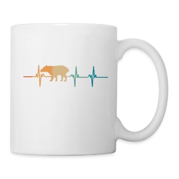 Tapir-Herzschlag - Tasse - Weiß - Rechts