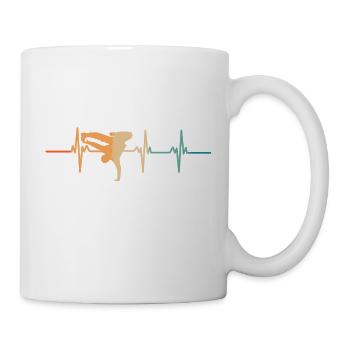 Herzschlag Hip Hop - Tasse - Weiß - Rechts
