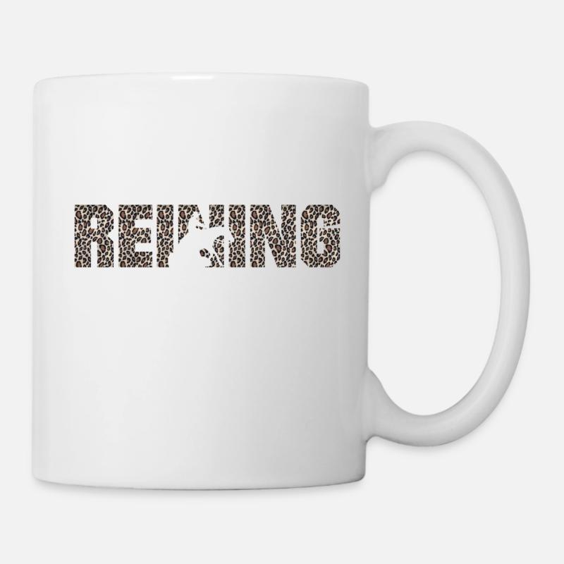 Reining Schriftzug Silhouette Leo - Tasse - Weiß