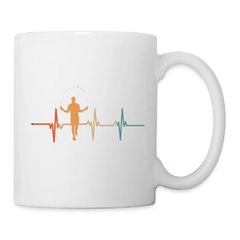 Heartbeat Springseil - Tasse - Weiß - Rechts