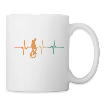 Unicycle Heartbeat - Mug - white - Right