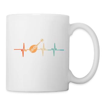 Mandolin heartbeat - Mug - white - Right