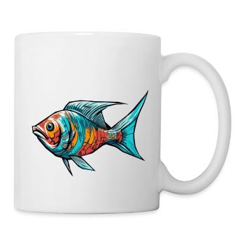 Colorful Graffiti Fish - Mug - white - Right