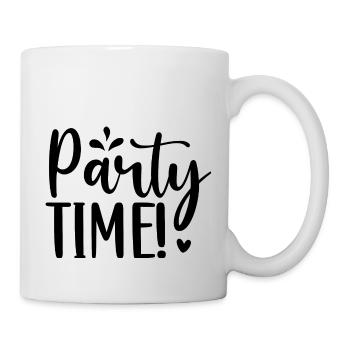 Design Party Time - Mug blanc - blanc - Droite