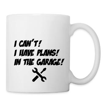 Je ne peux pas avoir de projets dans le garage Fête des pères - Mug blanc - blanc - Droite