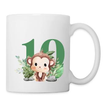 10th Birthday Monkey Safari - Mug - white - Right