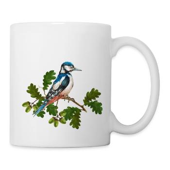 Bunter Vogel - Tasse - Weiß - Rechts