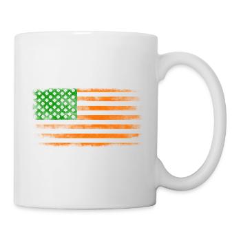 Irish American Saint Patrick's Day Flag Washed - Mug - white - Right