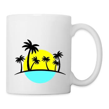 Palmiers de plage 3 - Mug blanc - blanc - Droite