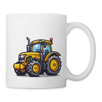 Niedlicher Traktor - Tasse - Weiß - Rechts