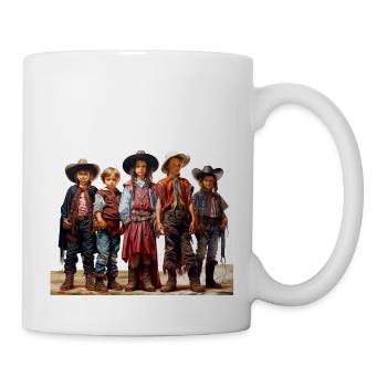 Cowboy oder Sheriff Faschingsverkleidung - Tasse - Weiß - Rechts
