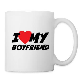 J’aime mon petit ami - Mug blanc - blanc - Droite