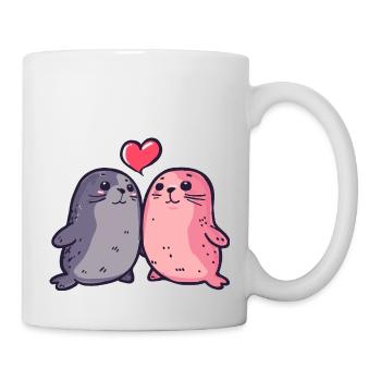 Seal Couple Amour Couple Amoureux - Mug blanc - blanc - Droite