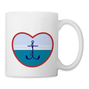 Herz Anker - Tasse - Weiß - Rechts