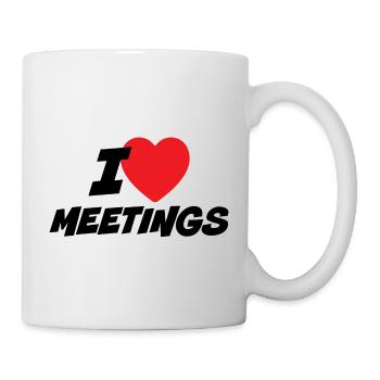 I Love Meetings - Mug - white - Right