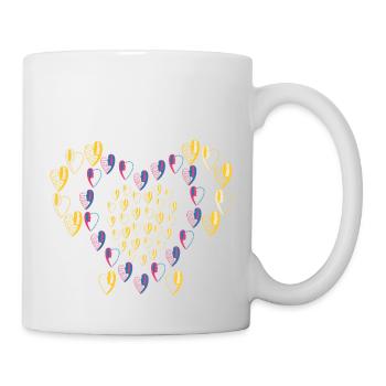La coupe du coeur. - Mug blanc - blanc - Droite