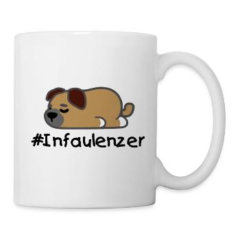 Infaulenzer versus Influenzer - Tasse - Weiß - Rechts