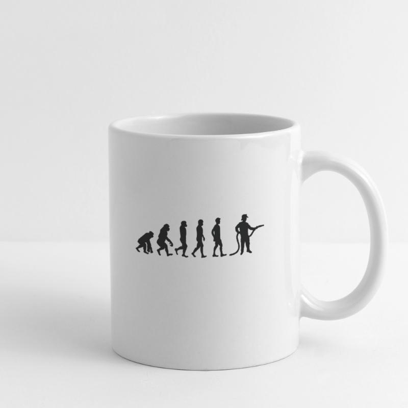 Evolution Feuerwehrmann schwarz Tasse