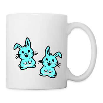 Osterhase Ostern - Tasse - Weiß - Rechts