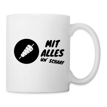 Malle Döner mit alles und scharf 2 - Tasse - Weiß - Rechts