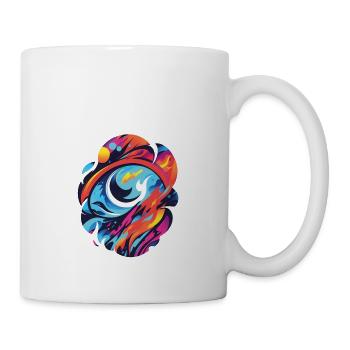 Œil coloré : représentation astucieuse de l’âme - Mug blanc - blanc - Droite