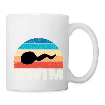 Coucher de soleil rétro vintage - flotteur - Mug blanc - blanc - Droite