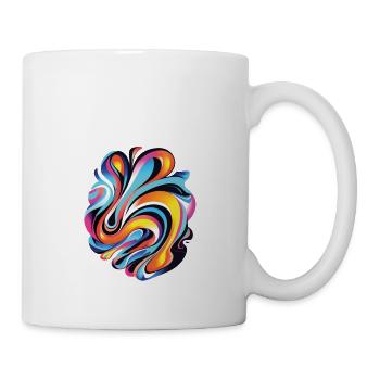 Farbexplosion: Kreativität und Dynamik vereint - Tasse - Weiß - Rechts