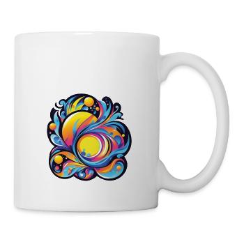 Regenbogenwirbel: Eine Explosion kreativer Energie - Tasse - Weiß - Rechts