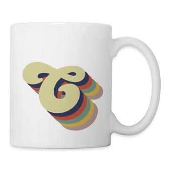 Retro-Buchstabe C - Tasse - Weiß - Rechts