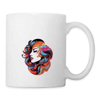 Abstract Art: Colorful Swirls Meet Elegance - Mug - white - Right
