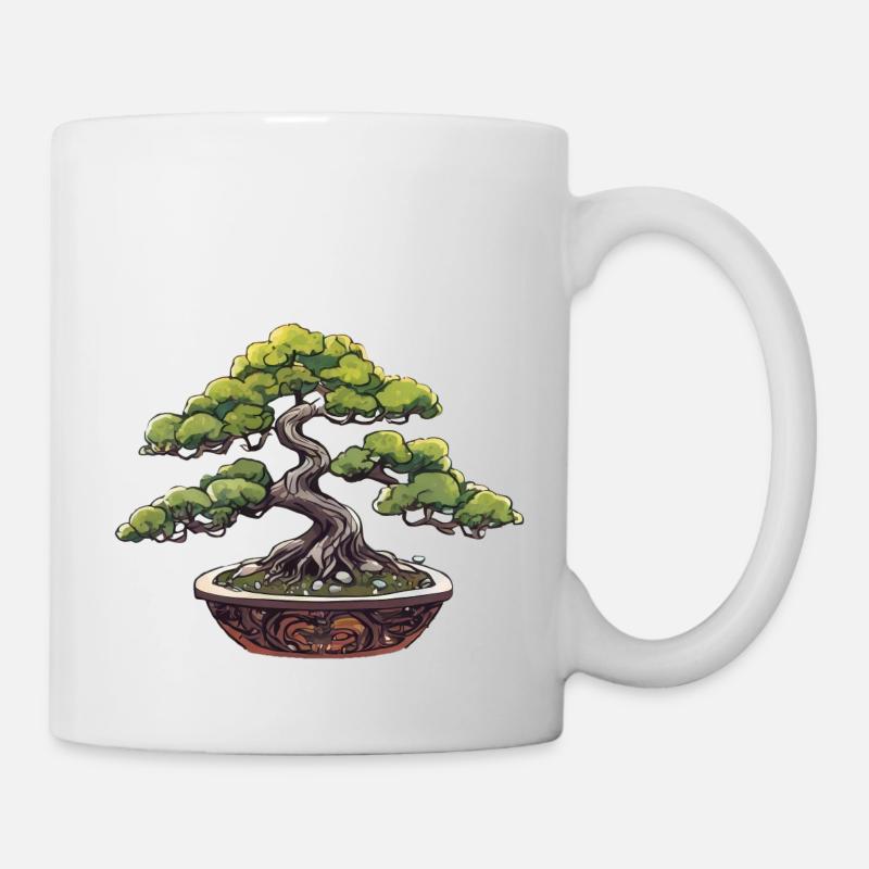Bonsai - Tasse - Weiß