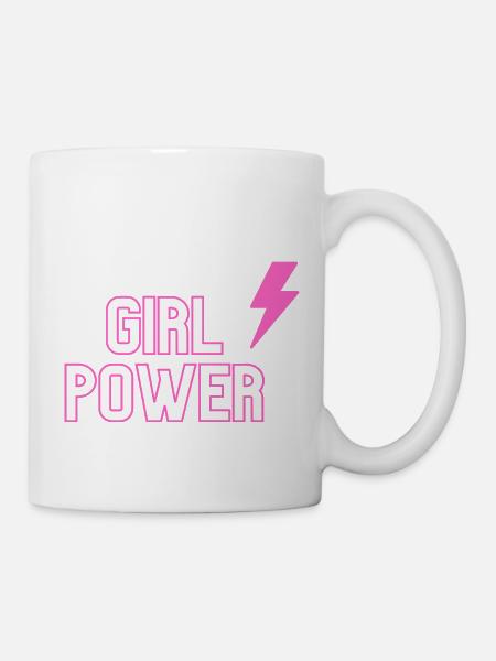 Girl Power blitz - Mug - white