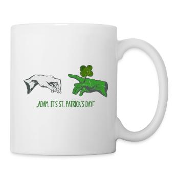 Adam, c’est la Saint-Patrick - Fresque Michel-Ange - Mug blanc - blanc - Droite