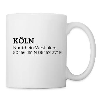 les coordonnées Cologne Rhénanie-du-Nord-Westphalie - Mug blanc - blanc - Droite