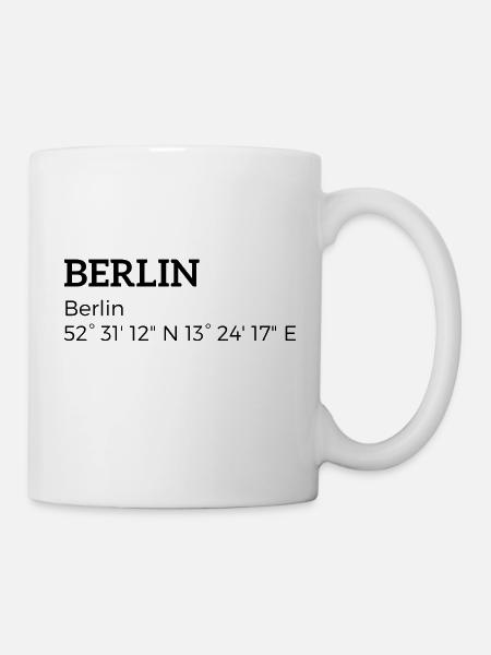 Berlin⁠ Berlin Koordinaten - Tasse - Weiß