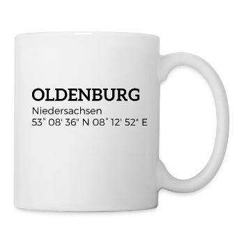 Oldenburg, Lower Saxony coordinates - Mug - white - Right
