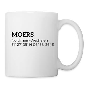 les coordonnées de Moers, Rhénanie-du-Nord-Westphalie - Mug blanc - blanc - Droite