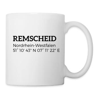 Remscheid Rhénanie-du-Nord-Westphalie les coordonnées - Mug blanc - blanc - Droite