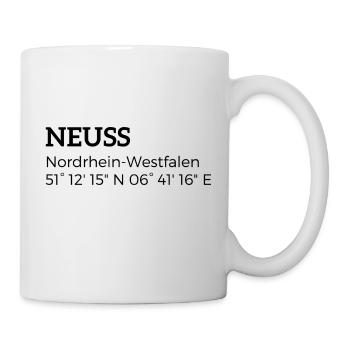 les coordonnées de Neuss, Rhénanie-du-Nord-Westphalie - Mug blanc - blanc - Droite