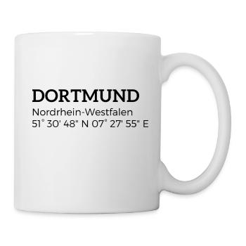 les coordonnées de Dortmund Rhénanie-du-Nord-Westphalie - Mug blanc - blanc - Droite
