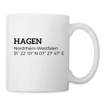 les coordonnées de Hagen Rhénanie-du-Nord-Westphalie - Mug blanc - blanc - Droite