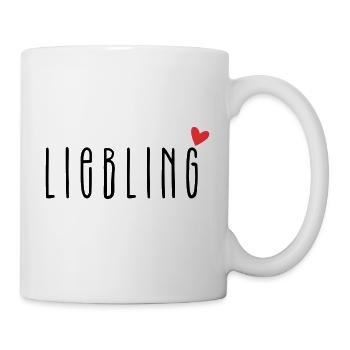 Liebling Lieblingsmensch Ich liebe dich - Tasse - Weiß - Rechts
