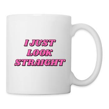 Ich sehe nur heterosexuell lustig schwul aus - Tasse - Weiß - Rechts