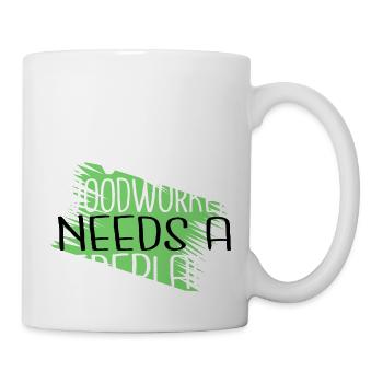 safety helmet arboriculture woodworking - Mug - white - Right